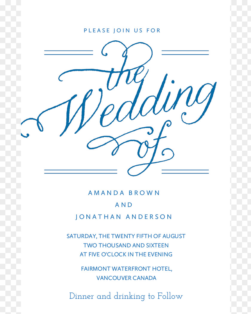Wedding Poster Invitation Calligraphy Font PNG