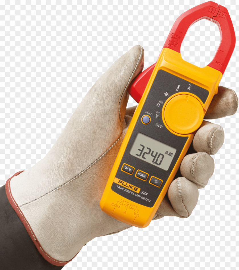 Fluke Current Clamp True RMS Converter Corporation Digital Multimeter PNG