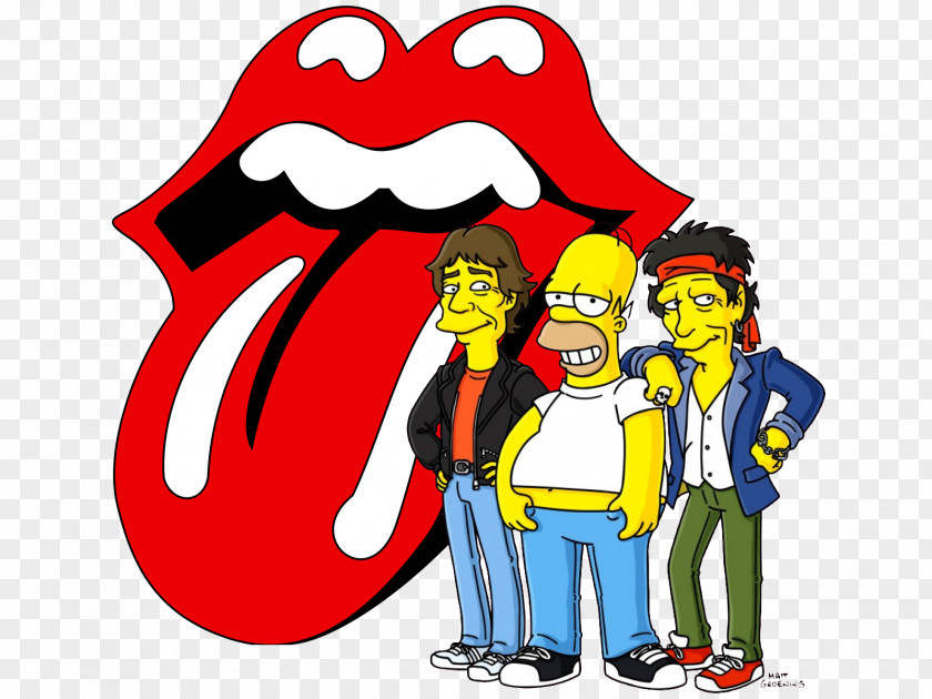 Homero Homer Simpson Bart The Rolling Stones Musician Desktop Wallpaper PNG