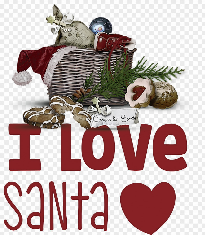 I Love Santa Christmas PNG