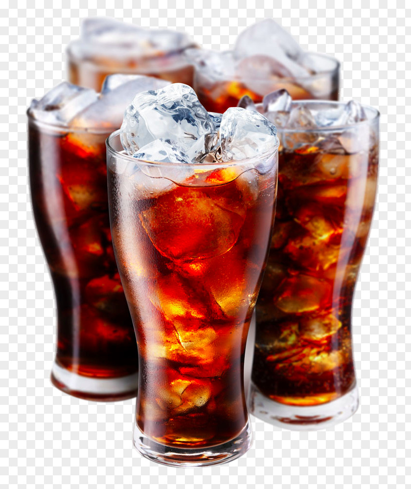 Placed Ice Red Drink Soft Energy Coca-Cola Diet Carbonated Water PNG