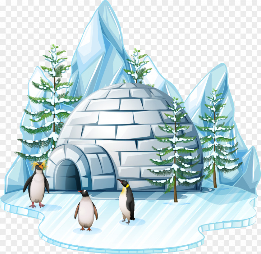 Igloo Ice Sculpture Living Room PNG
