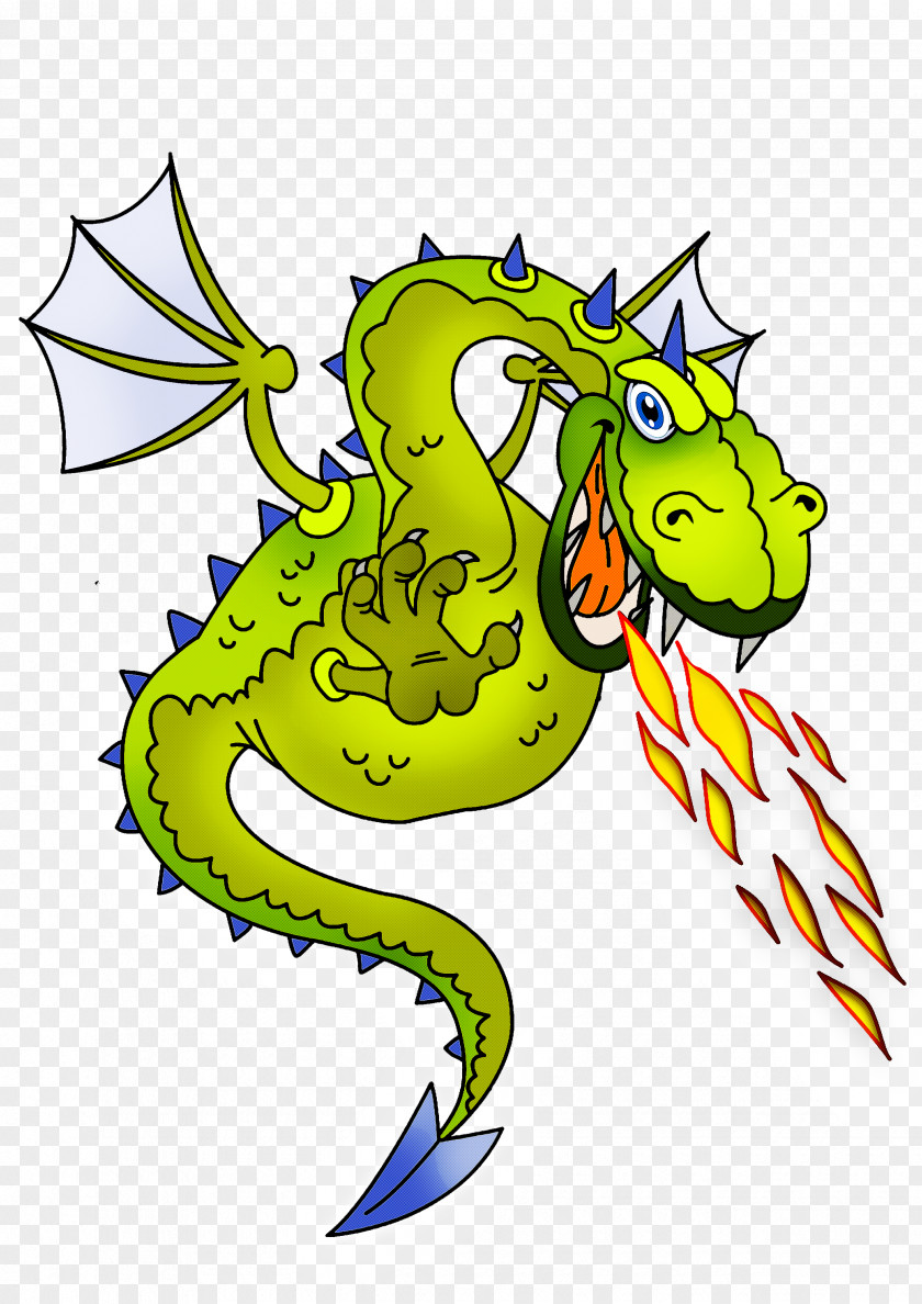 Seahorse Green Dragon PNG