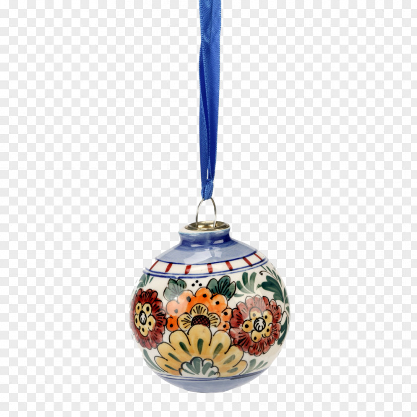 Christmas Ornament Ceramic Cobalt Blue PNG