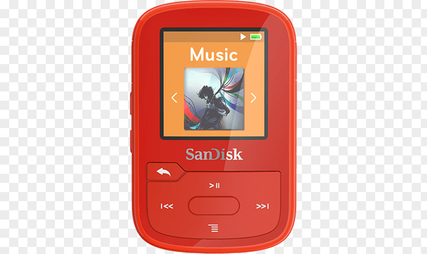 Digital Audio SanDisk Clip Sport Plus Sansa MP3 Player PNG