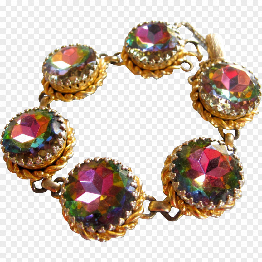 Gemstone Earring Bracelet Jewelry Design Magenta PNG