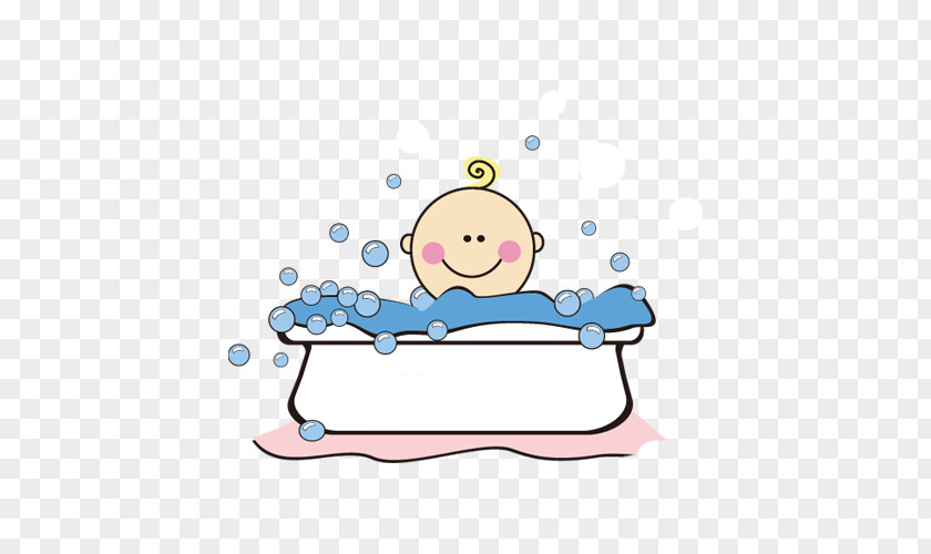 Hand-painted Bath Of Children Bathing Child Infant PNG