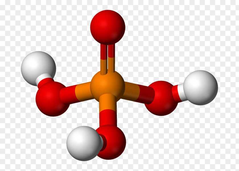 Phosphoric Acid Mineral Phosphorus Ball-and-stick Model PNG