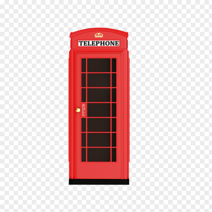 Urban-type Settlement Telephone Booth Red Box Sticker Telephony PNG