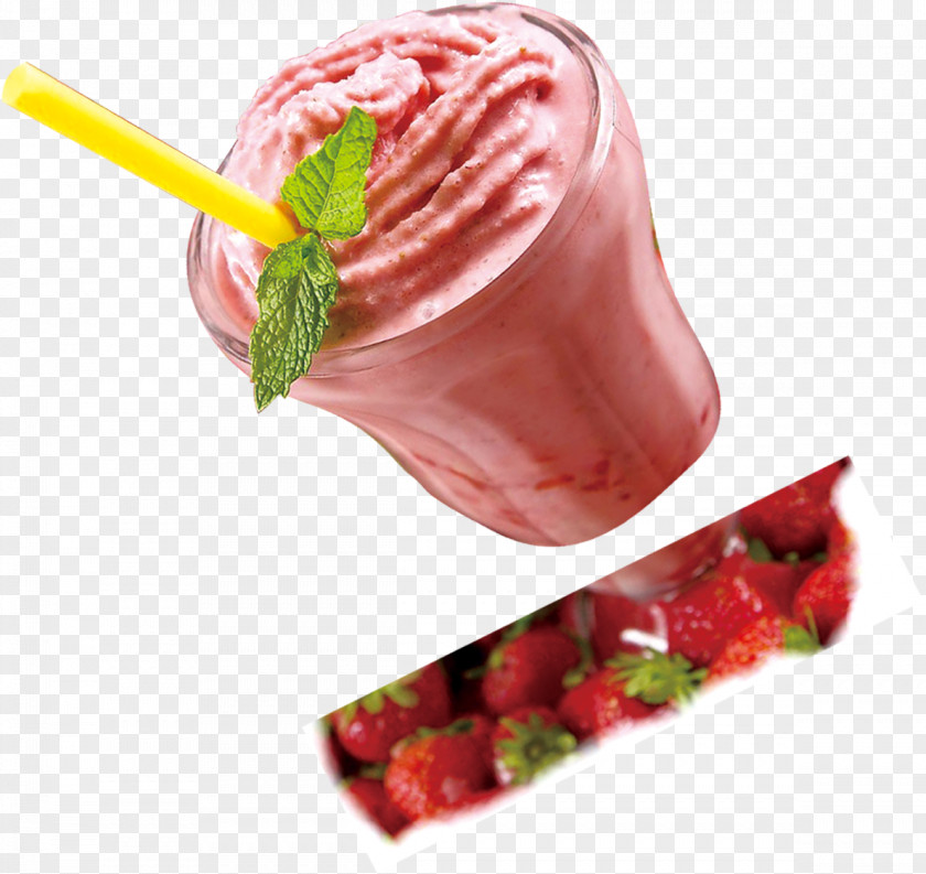 Ice Cream Milkshake Strawberry Drawing PNG