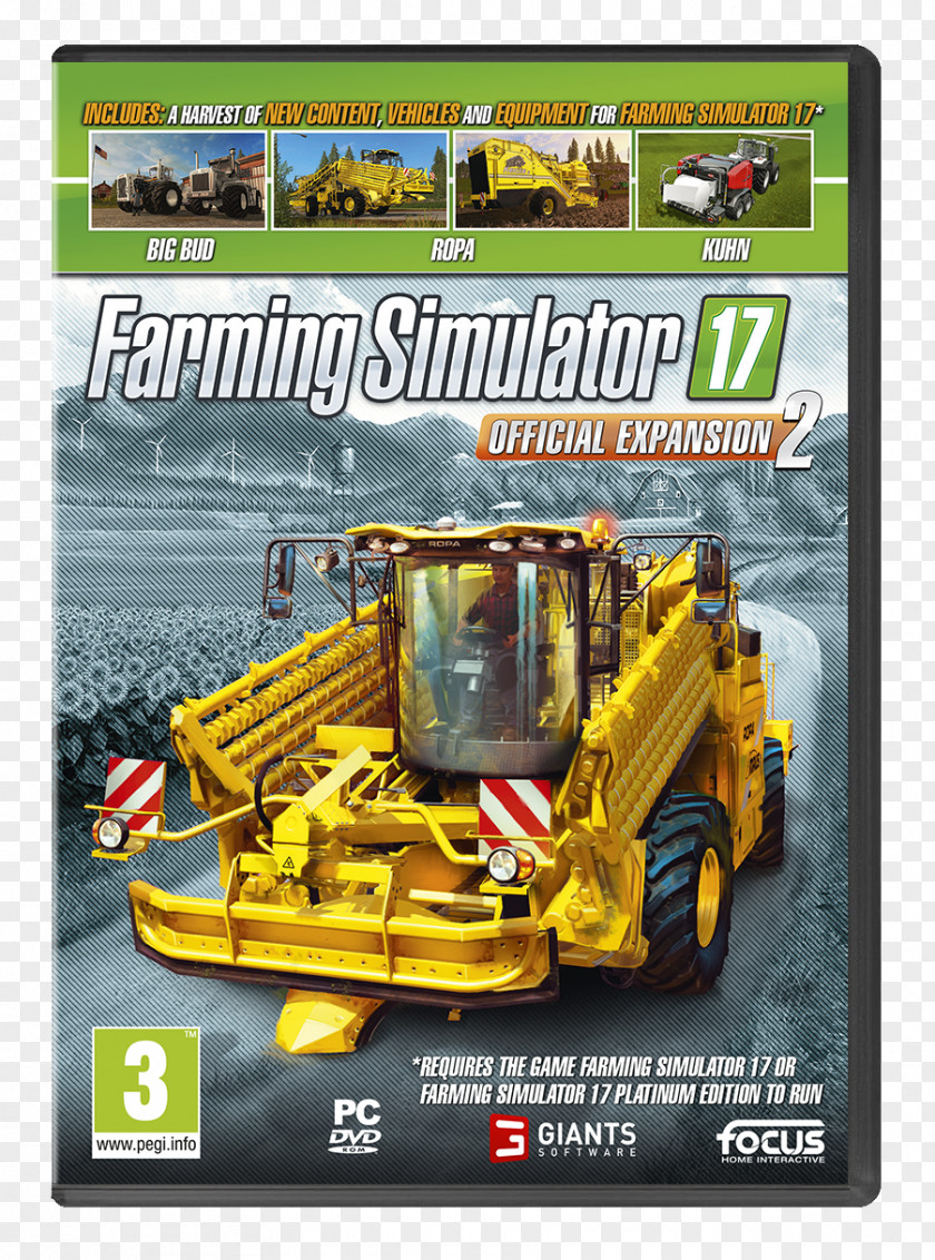 EXPANDER Farming Simulator 17: Platinum Edition 15 Expansion Pack Video Game 2013 PNG