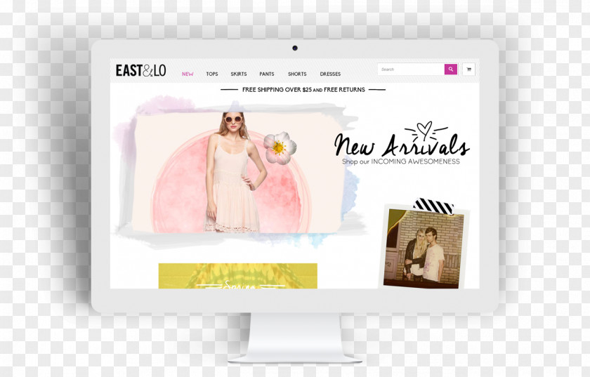 Imac Web Page Fashion Design PNG