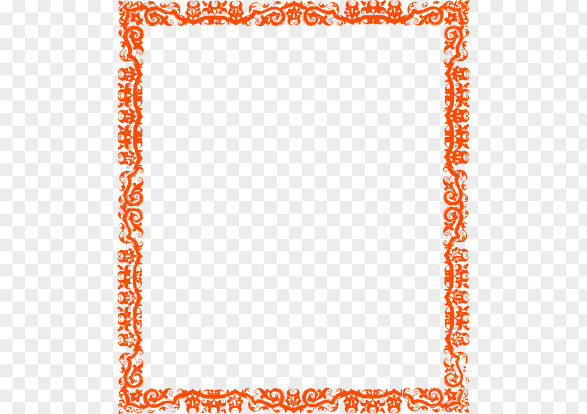 Orange Border Frame Pic Islam Clip Art PNG