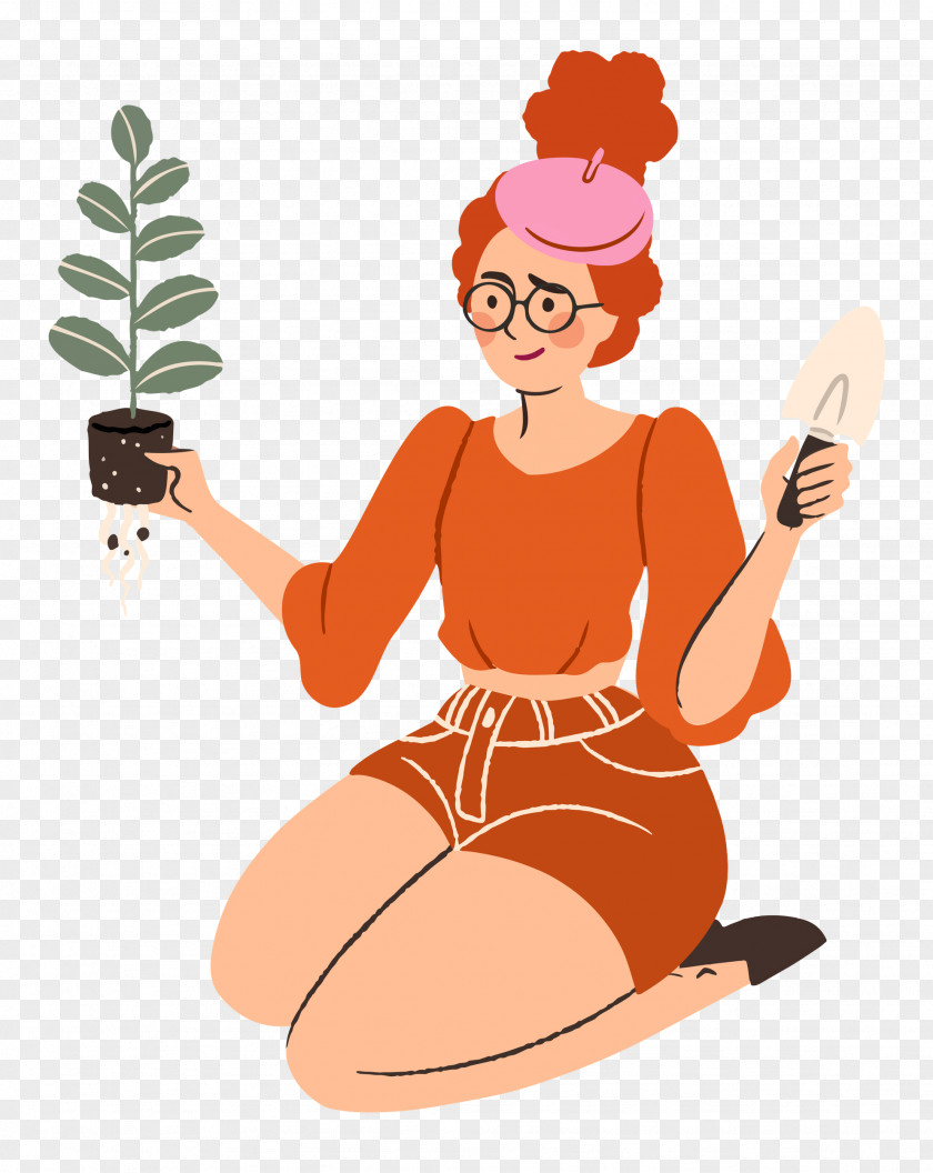 Planting Woman Garden PNG