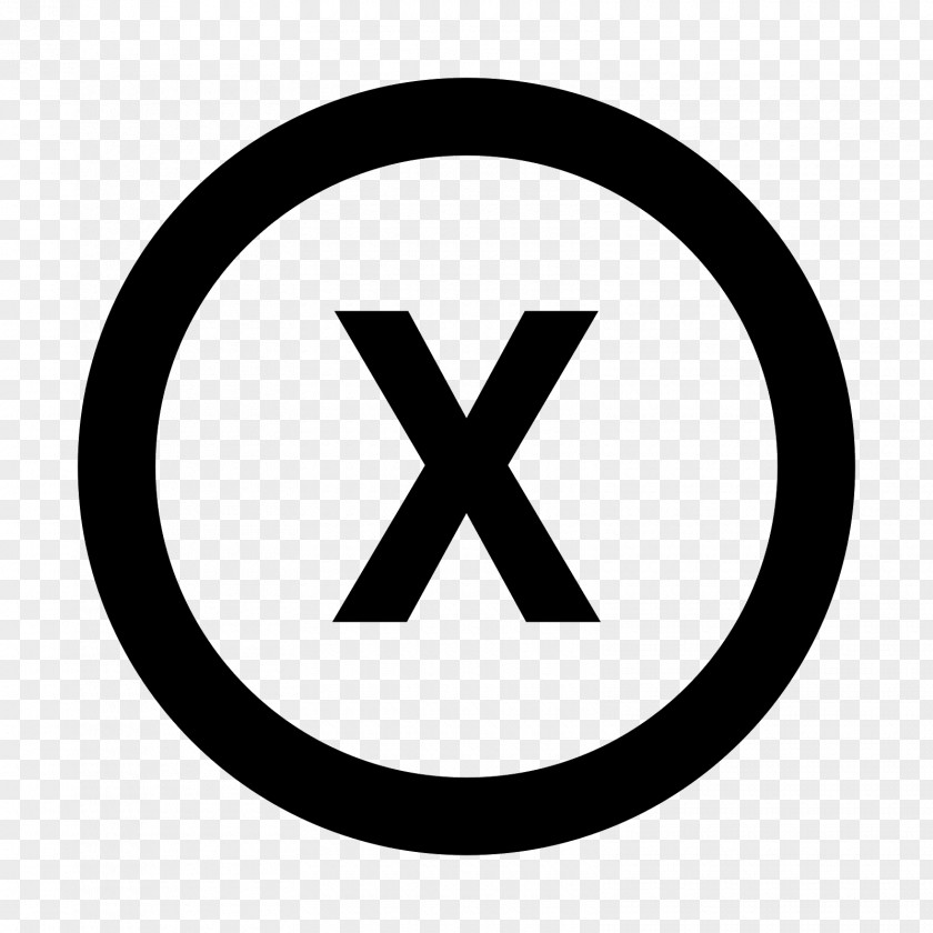 X Registered Trademark Symbol Copyright PNG