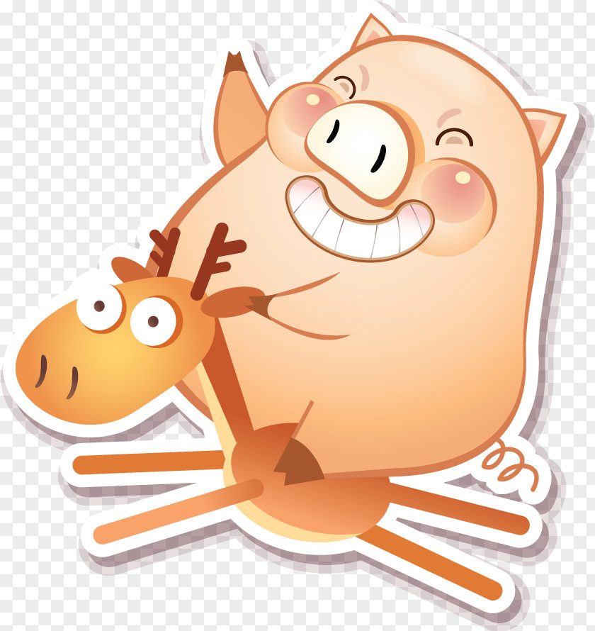 Cartoon Horse Domestic Pig Clip Art PNG