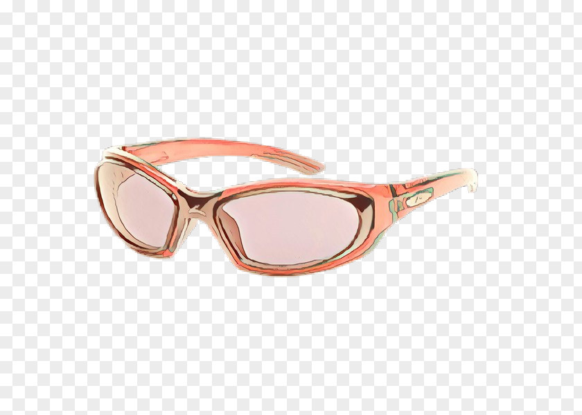 Peach Transparent Material Glasses PNG
