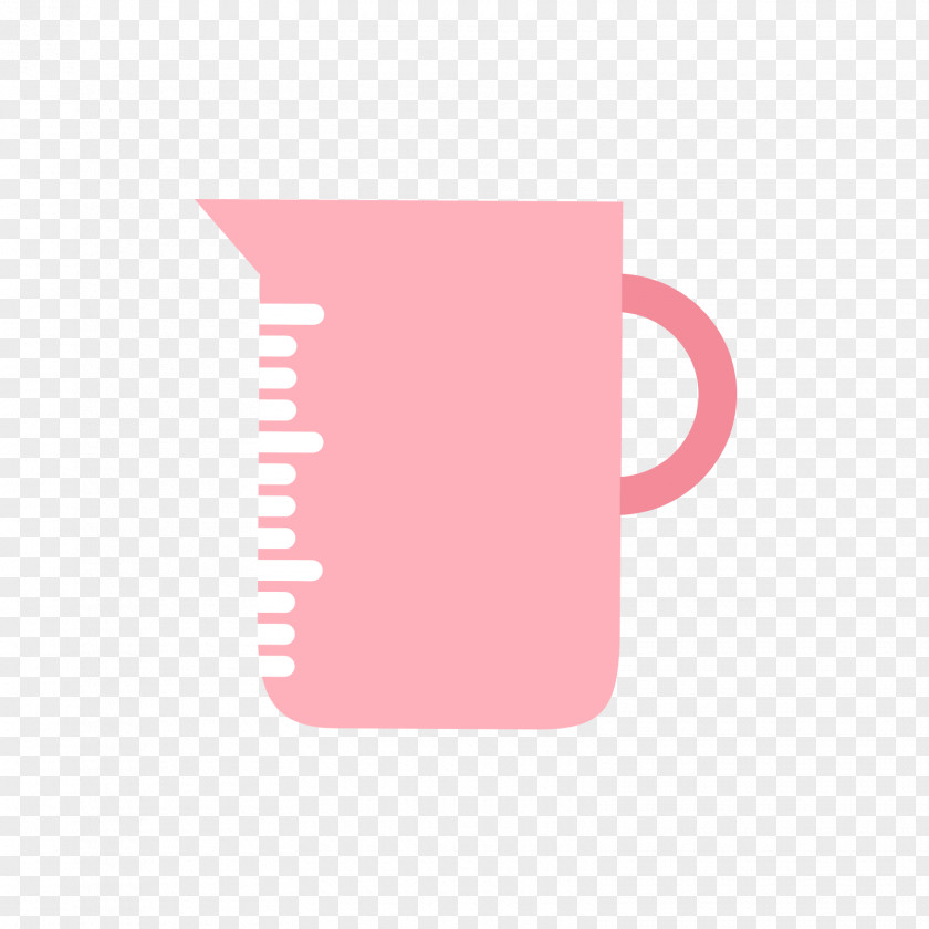 Pink Measuring Glass Cup PNG