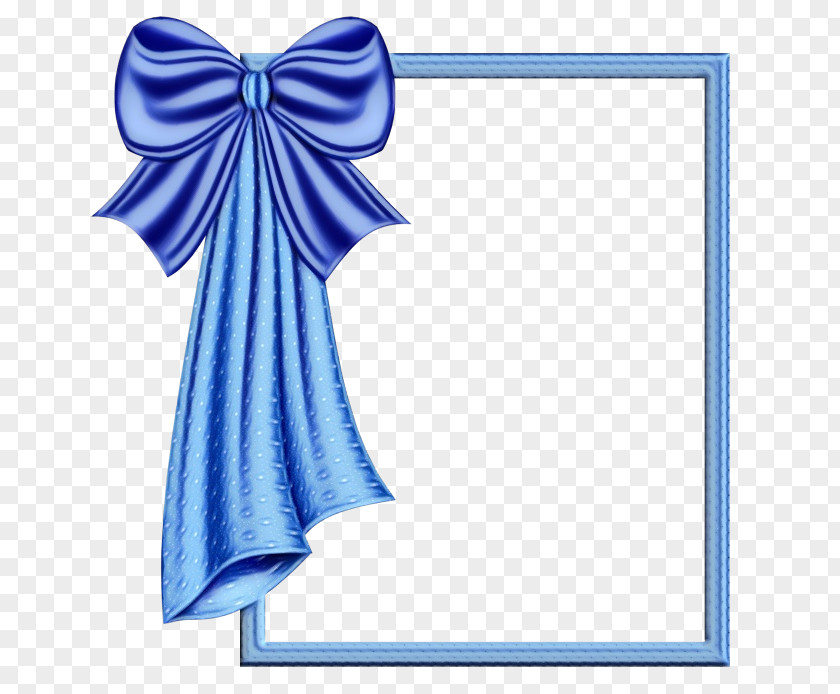 Electric Blue Ribbon Background PNG