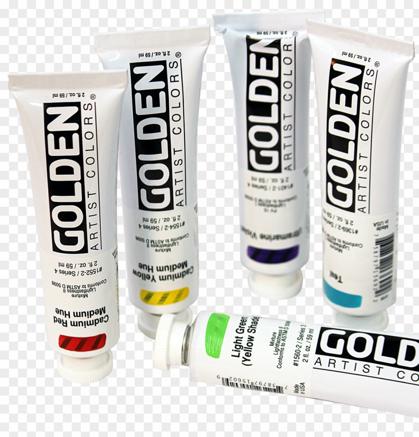 Golden Paint Acrylic Artist Colors Resin Cadmium PNG