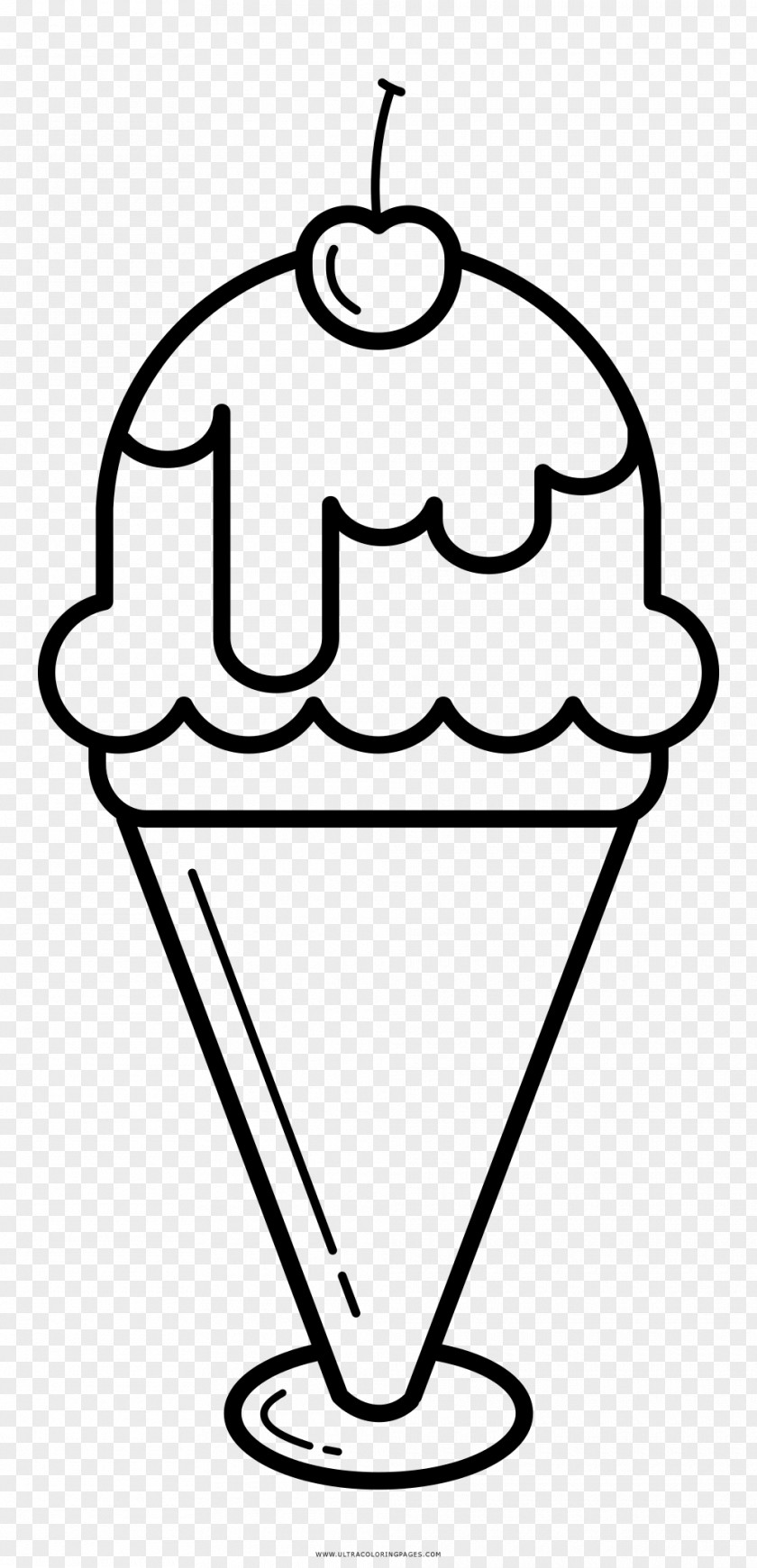 Ice Cream Cones Sundae Drawing Coloring Book PNG