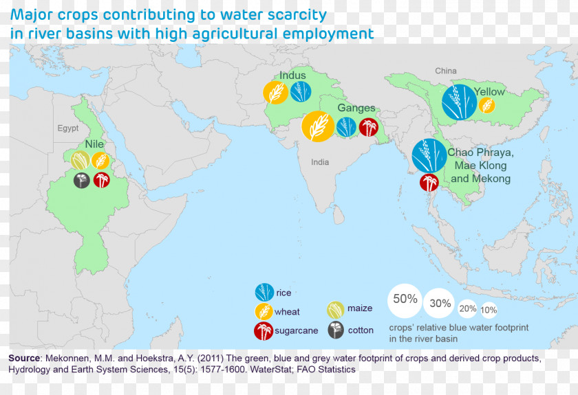 Map Water Resources Scarcity Crop Footprint PNG
