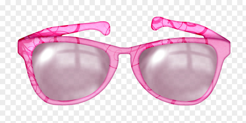 Pink Mirror Glasses PNG