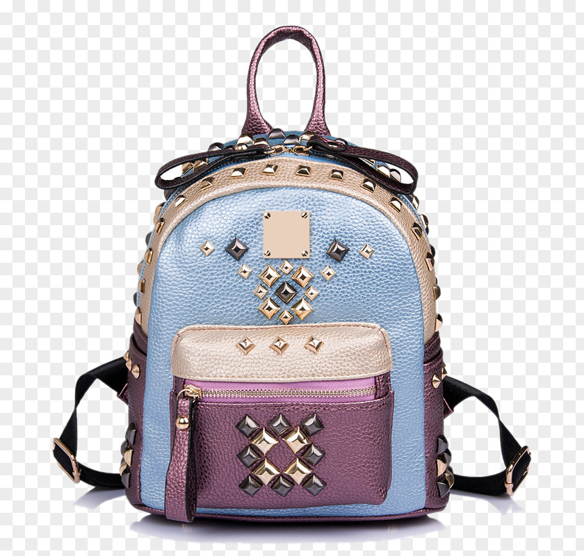 Purple Decorative Pocket Backpack Orange Handbag PNG