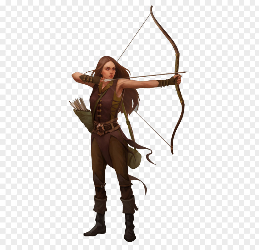 Archer Drawing Image Female Archery Illustration PNG