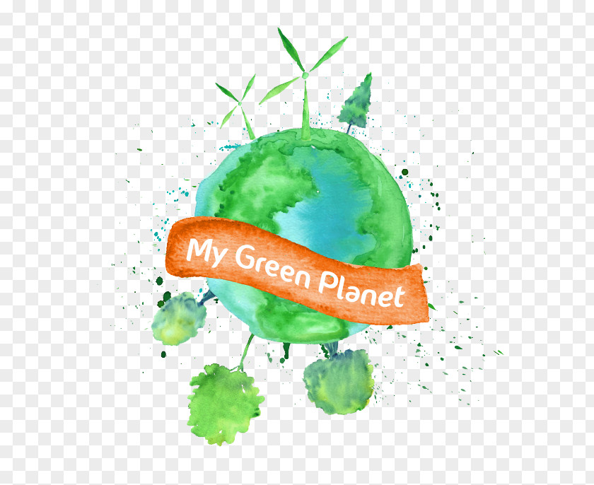 Green Earth Illustration PNG