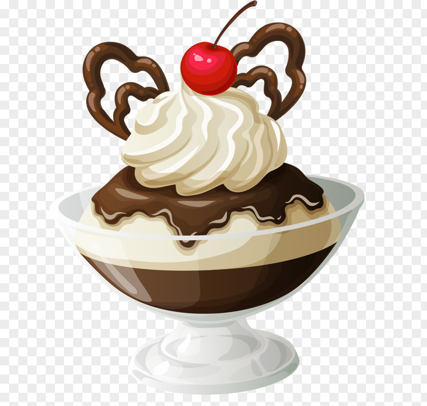 Ice Cream Chocolate Sundae Cones PNG
