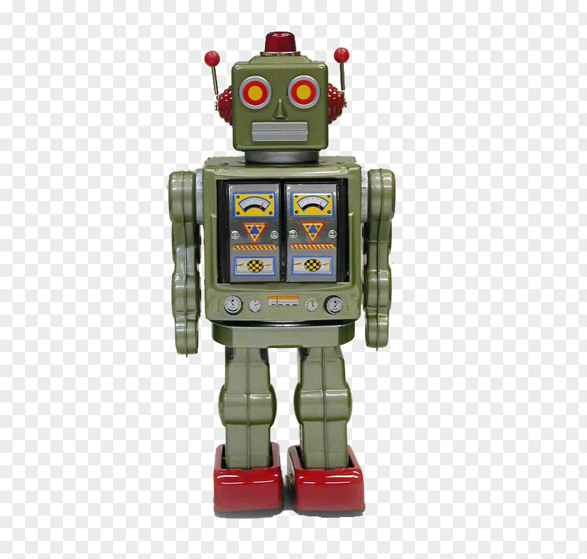 Robot Robotic Art Tin Toy Figurine PNG