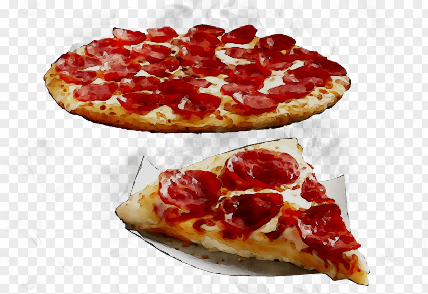 Sicilian Pizza Junk Food Pepperoni Cheese PNG