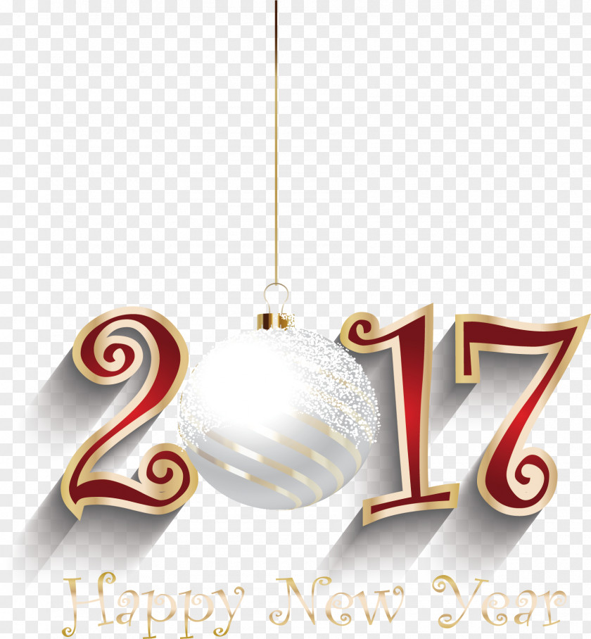 Snow 2017 New Year Red Material Euclidean Vector Computer File PNG