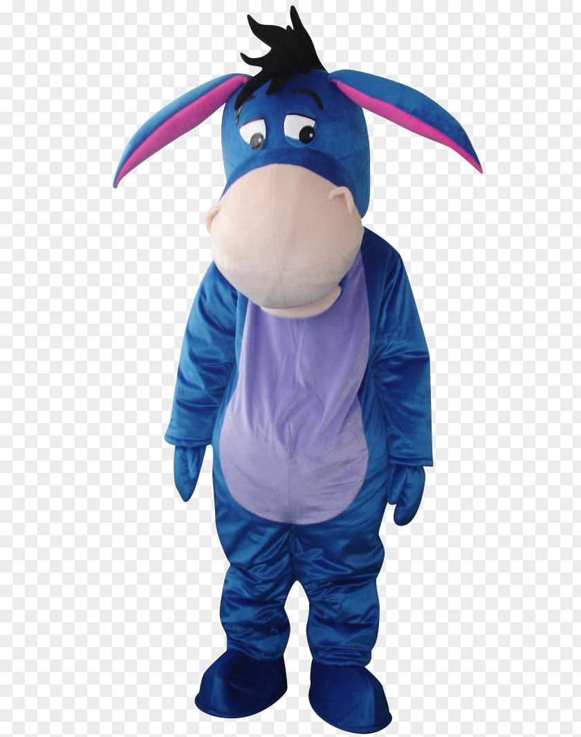 Blue Donkey Eeyore Costume Party Adult Clothing PNG