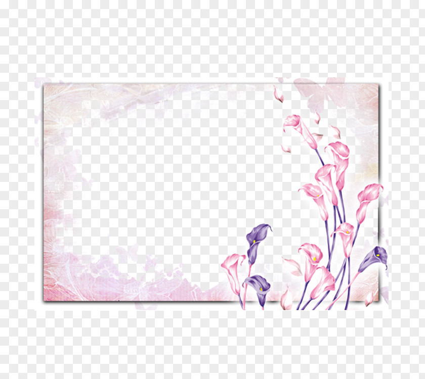 Lily Frame Watercolor Painting Picture Frames PNG