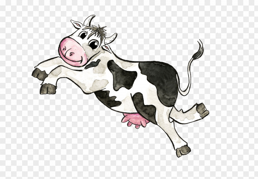 Painting Cattle Illustration Watercolor Clip Art Drawing PNG