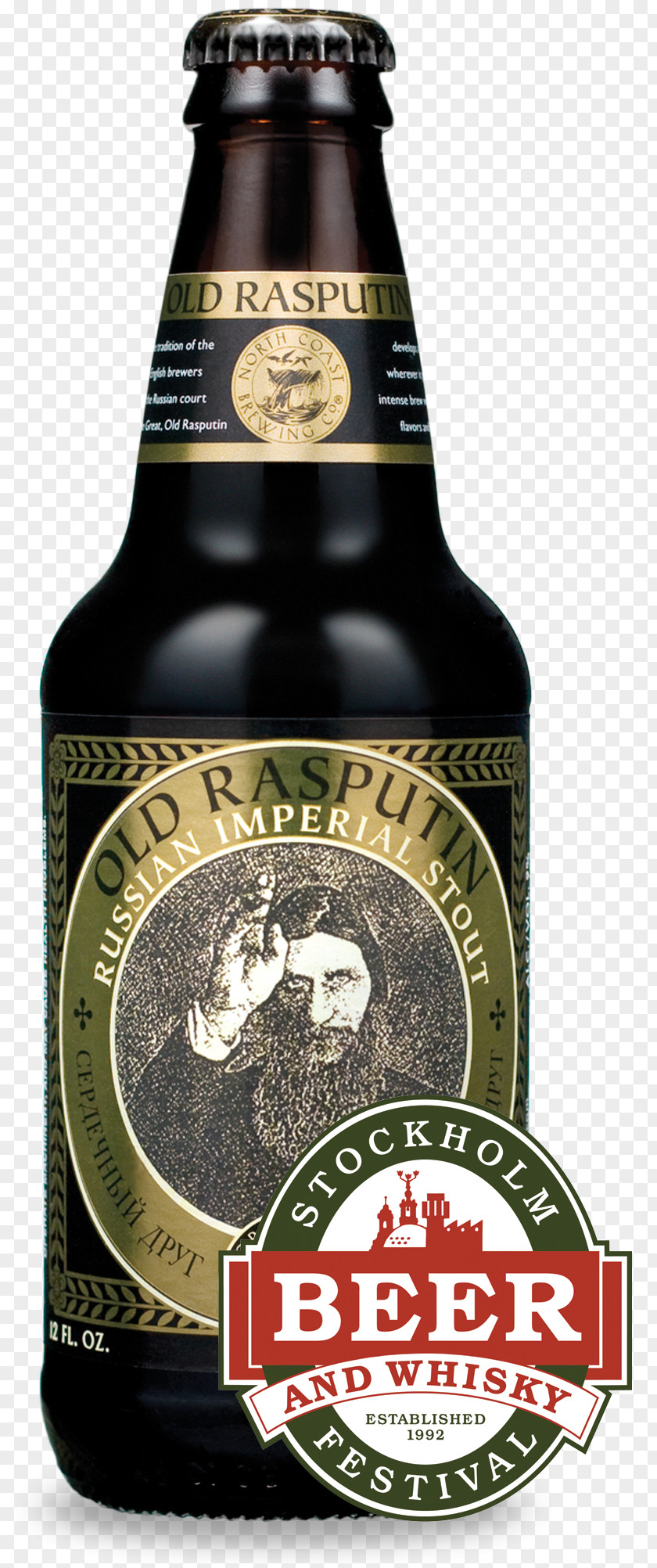 Beer North Coast Brewing Company Old Rasputin Russian Imperial Stout Ale PNG