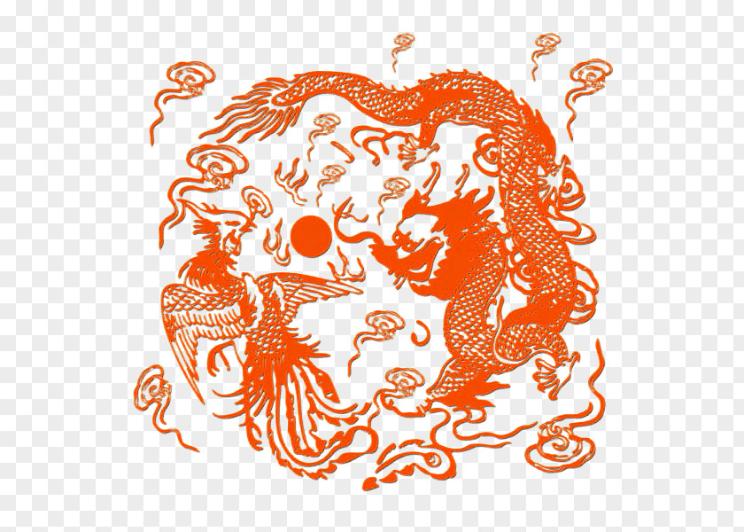 Dragon Fenghuang Chinese Icon PNG