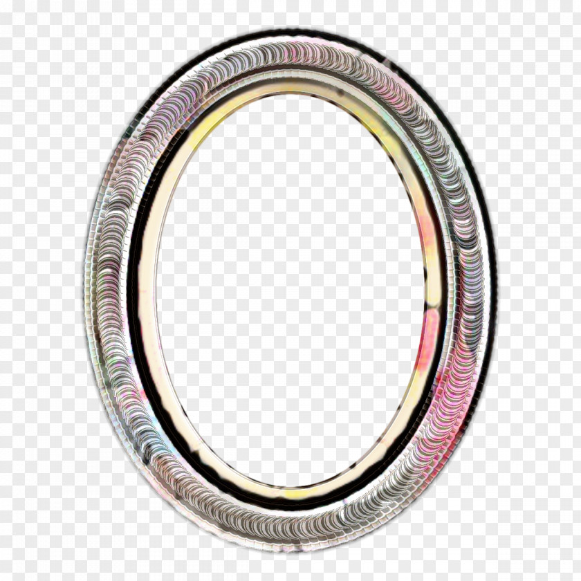 Metal Makeup Mirror Silver Circle PNG