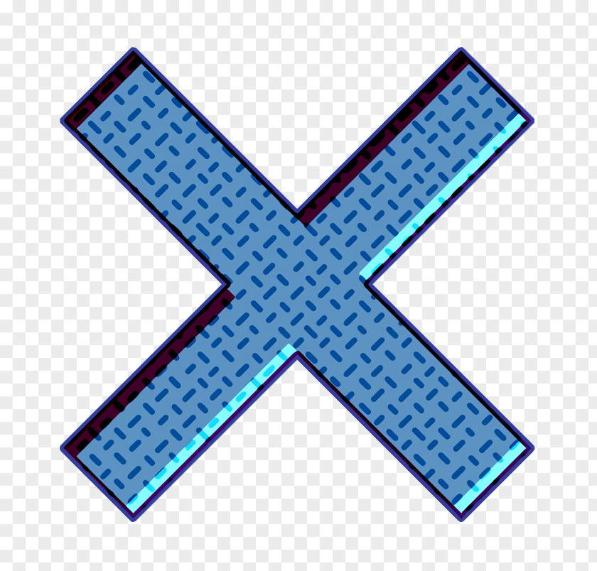Symbol Electric Blue Cancel Icon Close Cross PNG