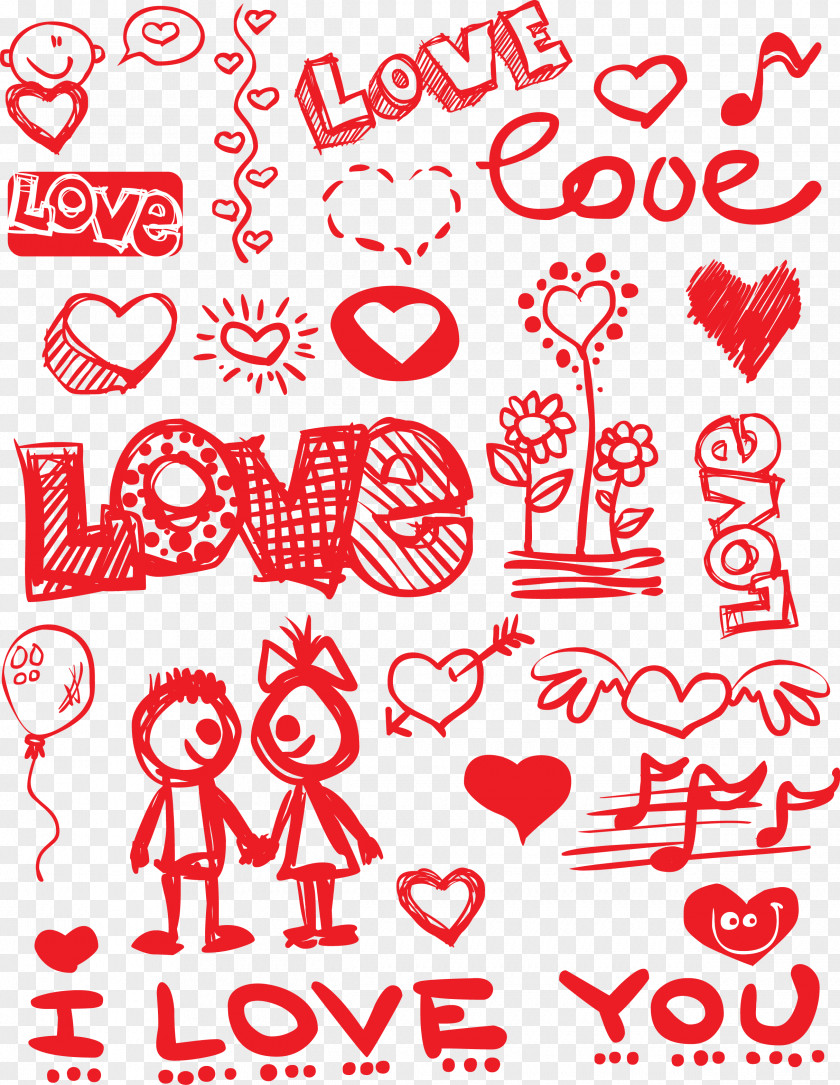 Valentine Graffiti Valentines Day Heart Clip Art PNG