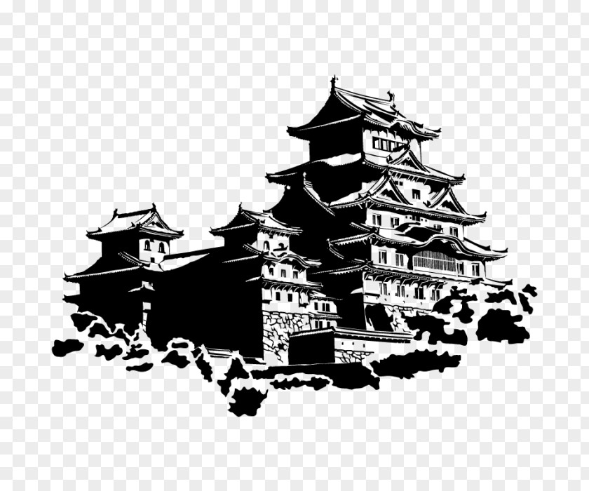 Wall Decal Japanese Castle Sticker Phonograph Record PNG