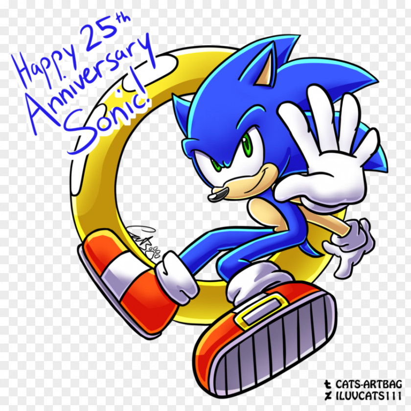 25 Years Anniversary Birthday Sonic Mania Drawing Fan Art PNG