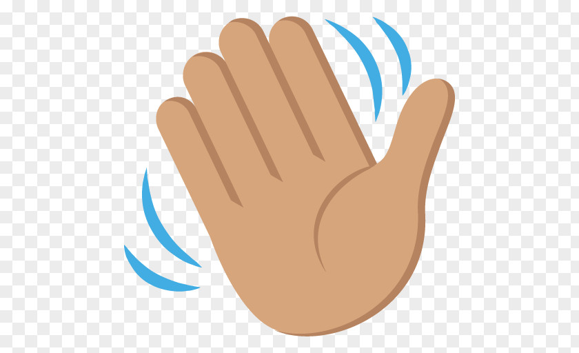 Hand Emoji Human Skin Color Wave Dark Light PNG