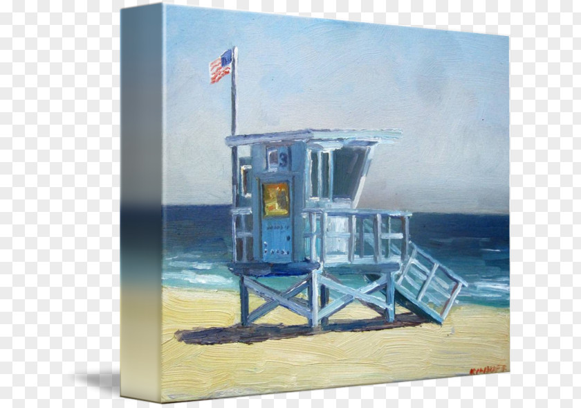 Painting Zuma Beach Gallery Wrap Lifeguard Tower Canvas PNG