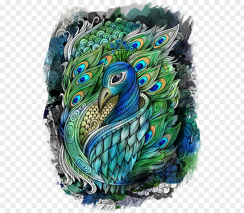 Peacock Drawing Watercolor Painting Peafowl Art PNG
