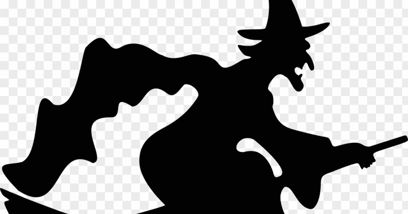 Silhouette Witchcraft Broom PNG