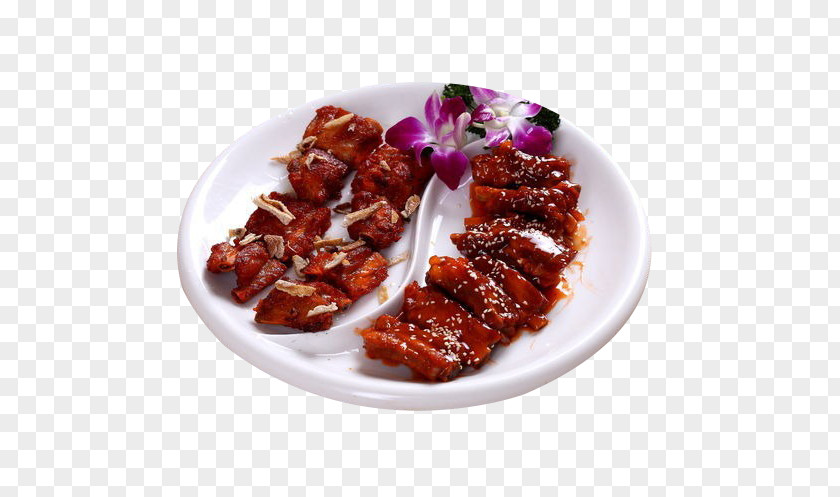 Sweet Food Two Bone Spare Ribs And Sour Meat Fried Potato PNG