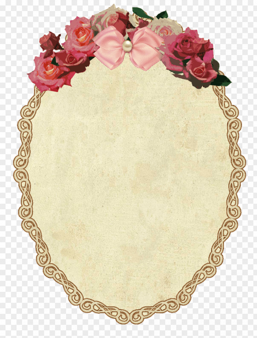 Vintage Oval Frame With Flowers PNG Flowers, oval brown frame with flowers illustration clipart PNG